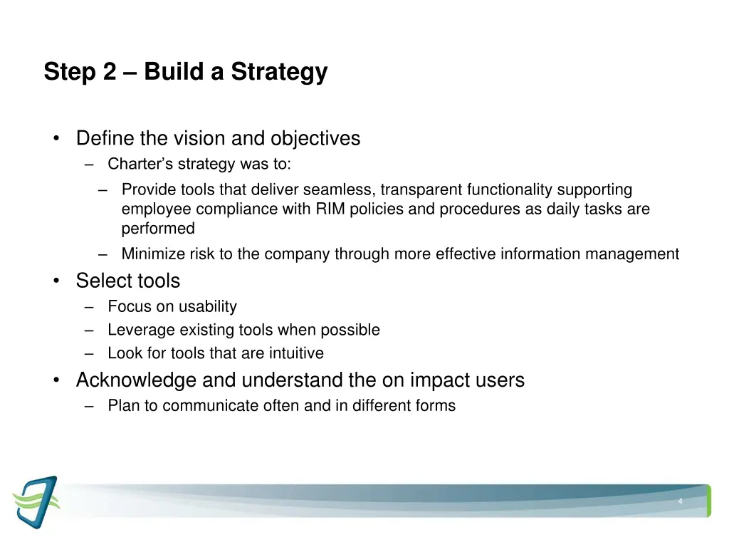 step 2 build a strategy