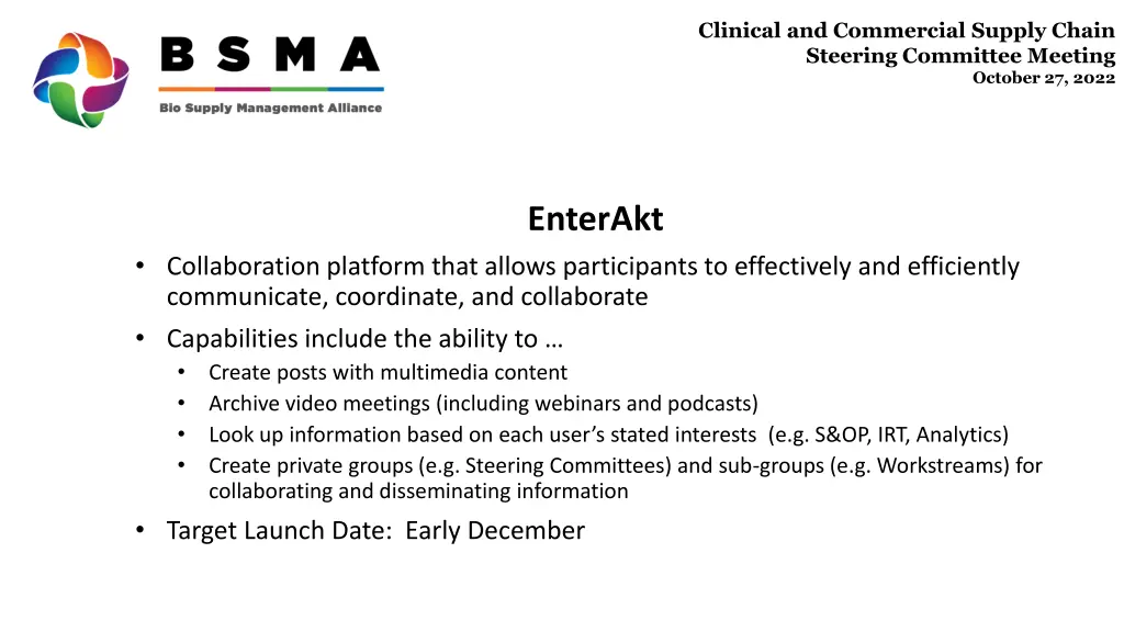 clinical and commercial supply chain steering 2