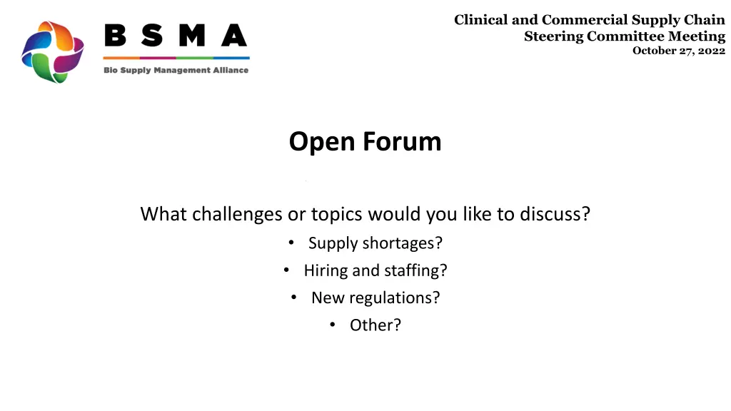 clinical and commercial supply chain steering 8