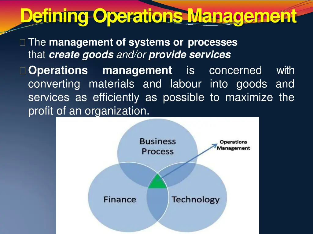 defining operationsmanagement