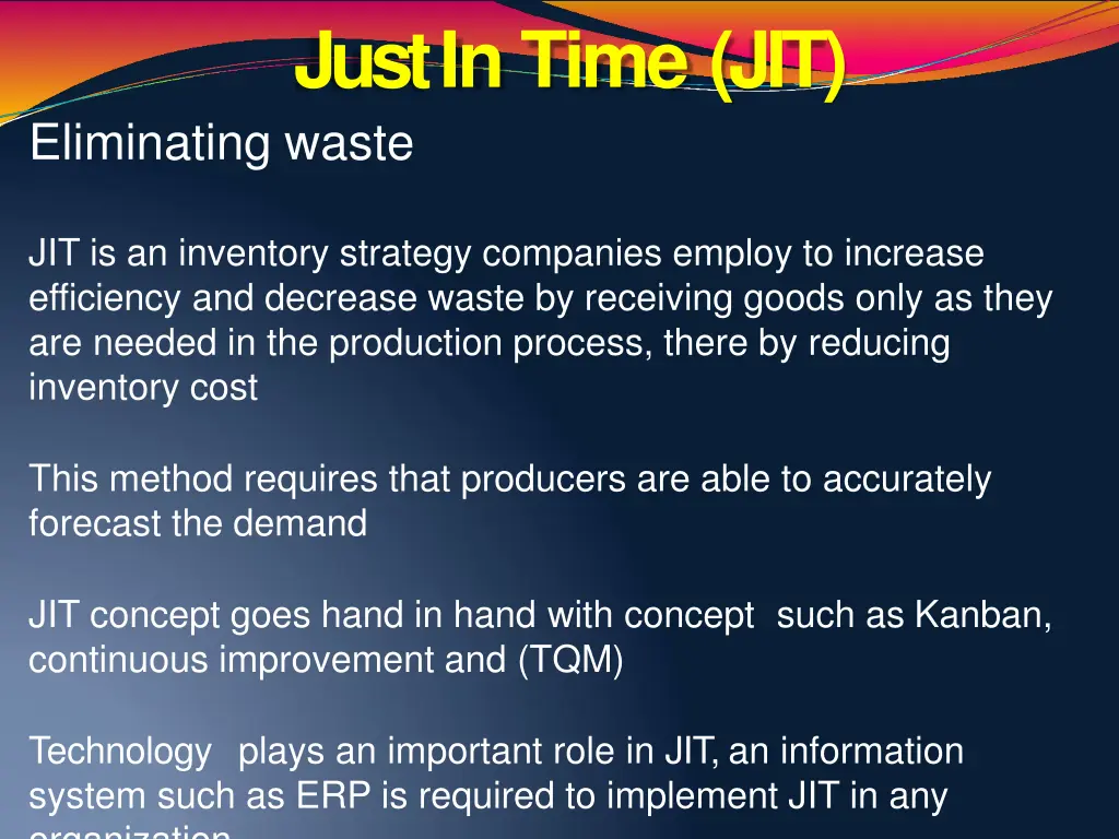 just in time jit eliminating waste