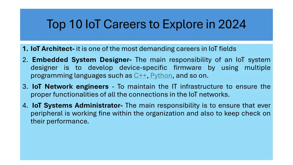 top 10 iot careers to explore in 2024