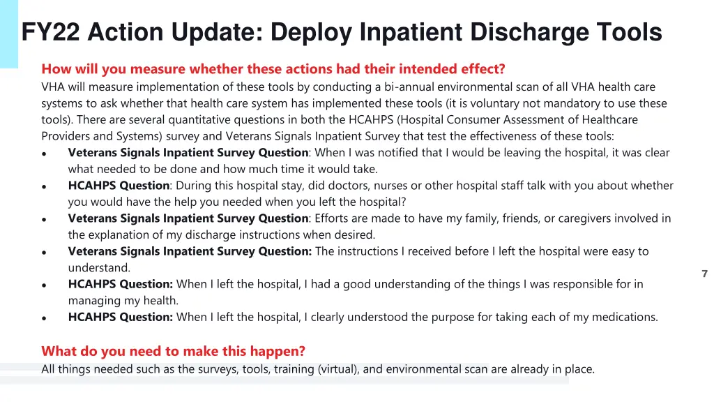 fy22 action update deploy inpatient discharge 2