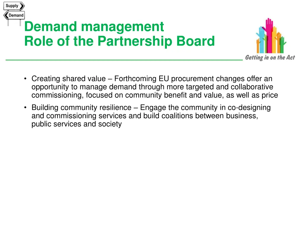 demand management role of the partnership board 1