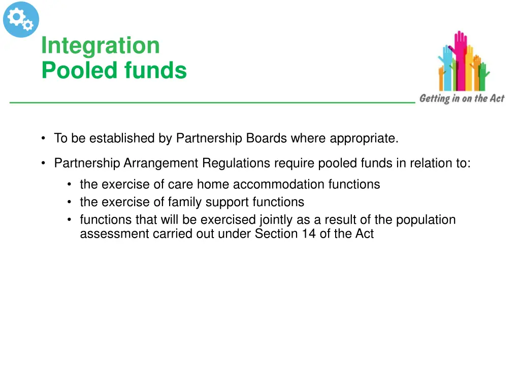 integration pooled funds