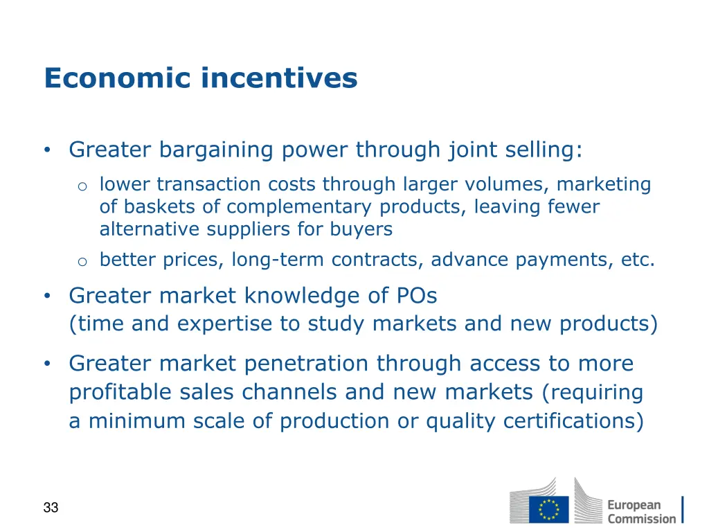 economic incentives
