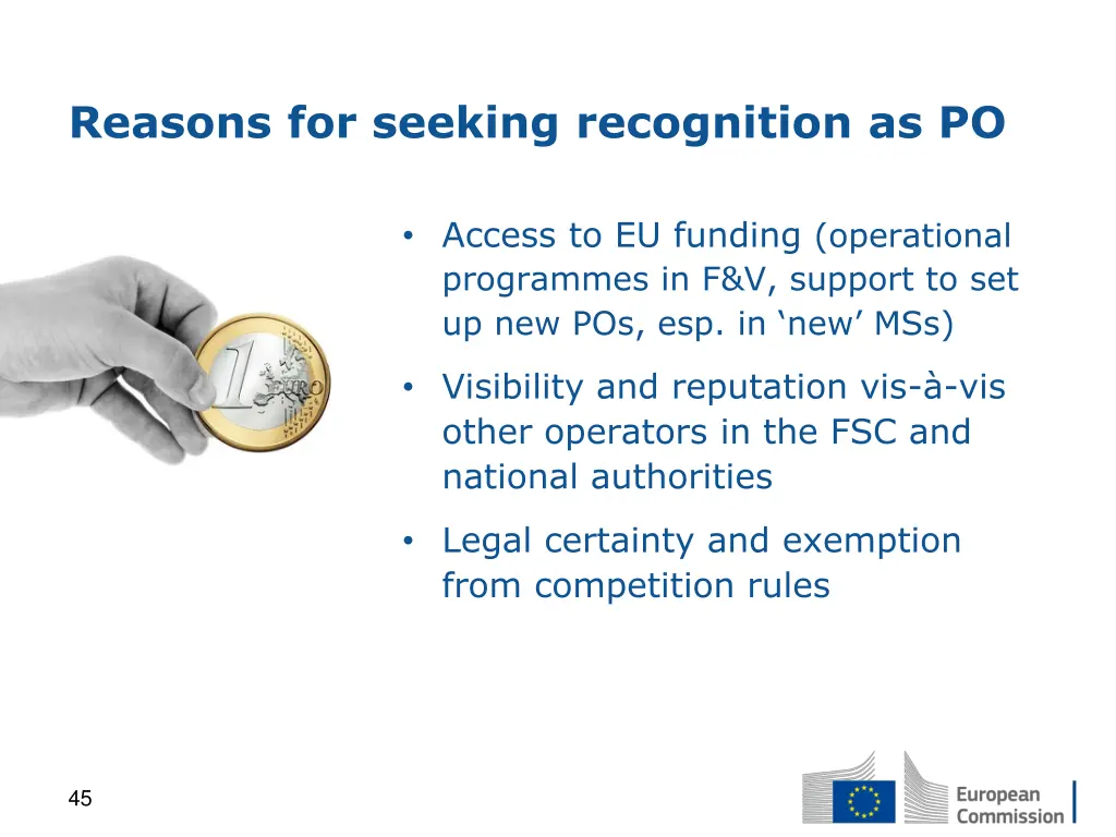 reasons for seeking recognition as po