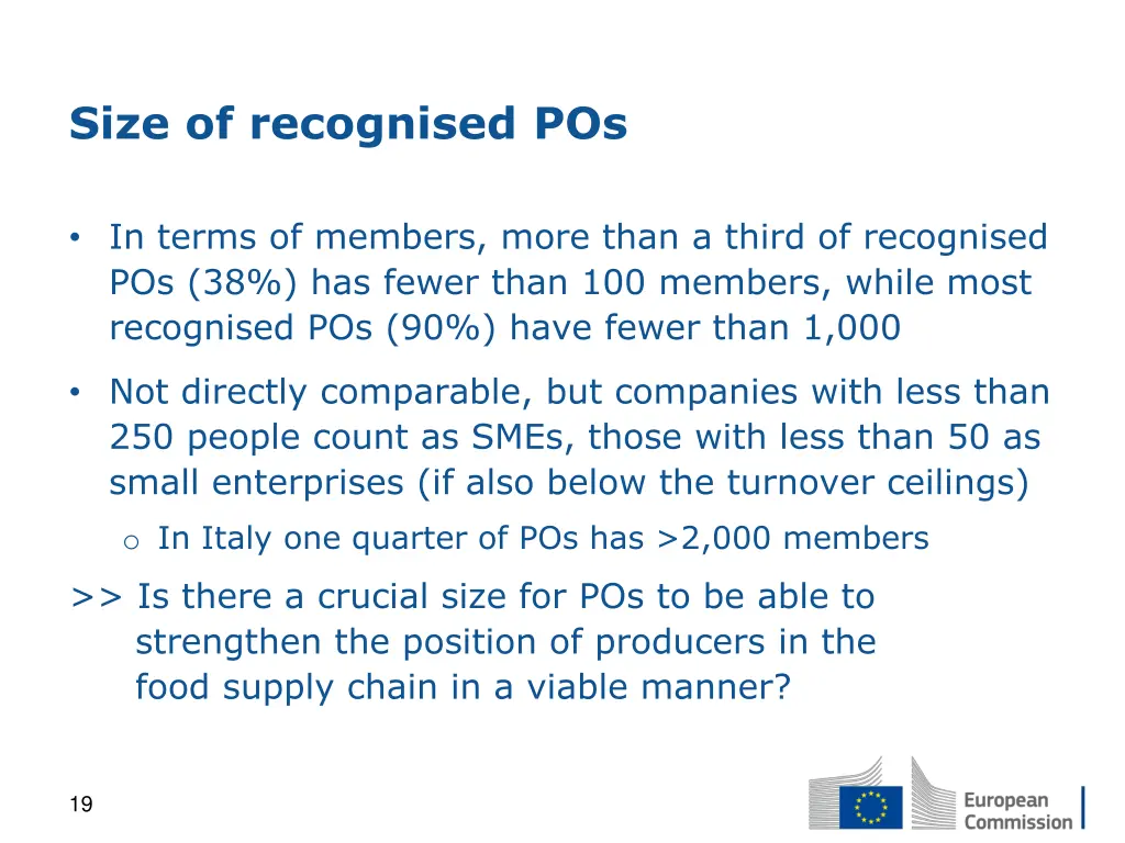 size of recognised pos 1