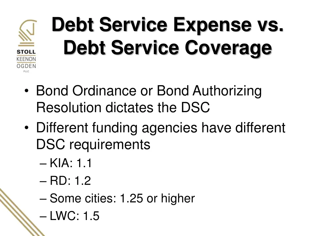 debt service expense vs debt service coverage
