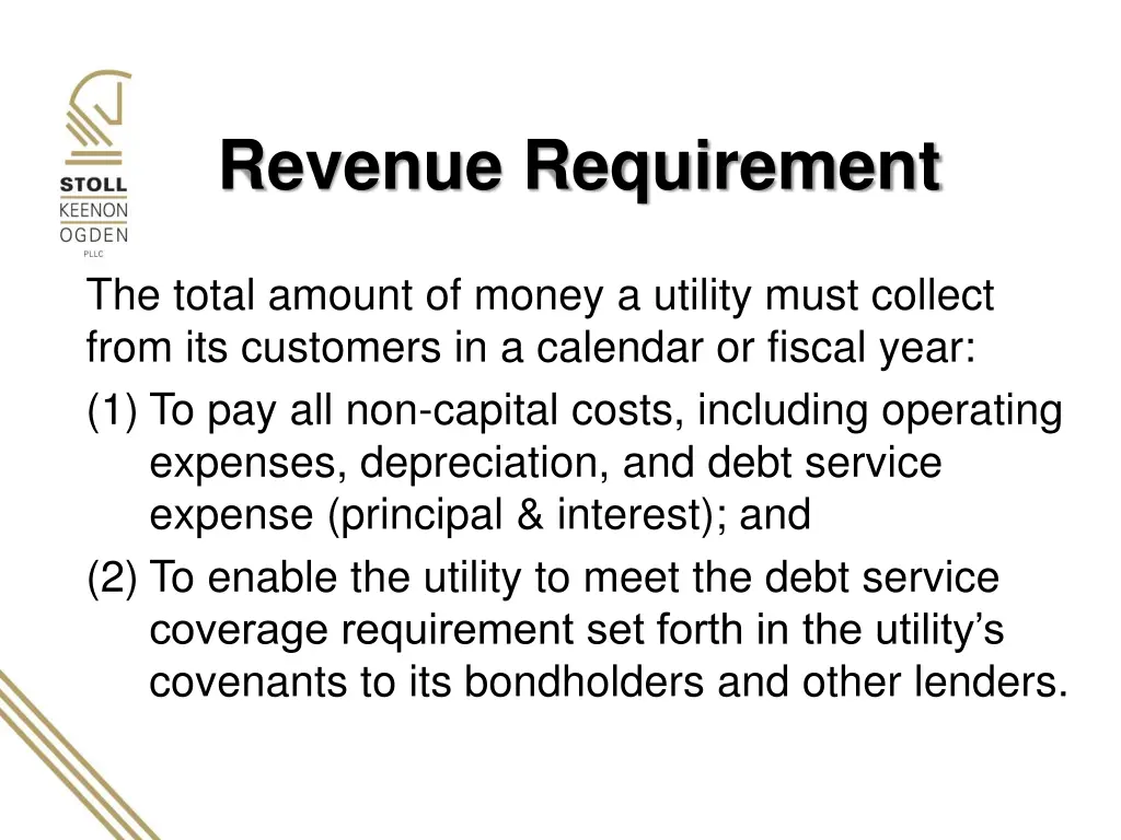revenue requirement