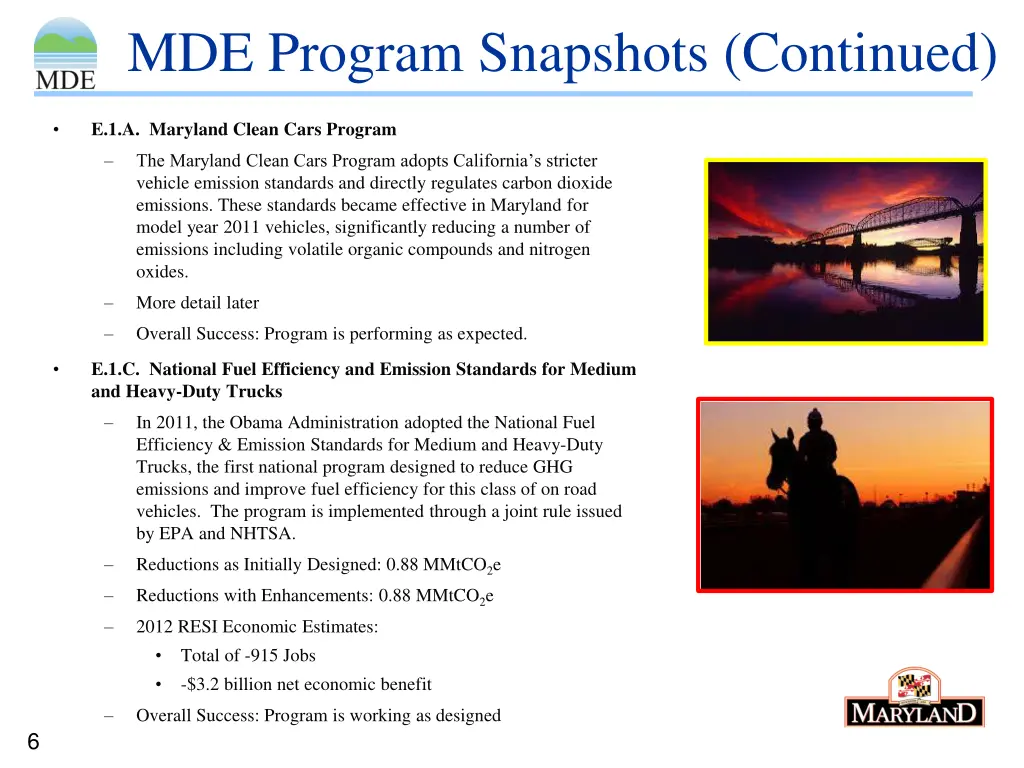 mde program snapshots continued 1