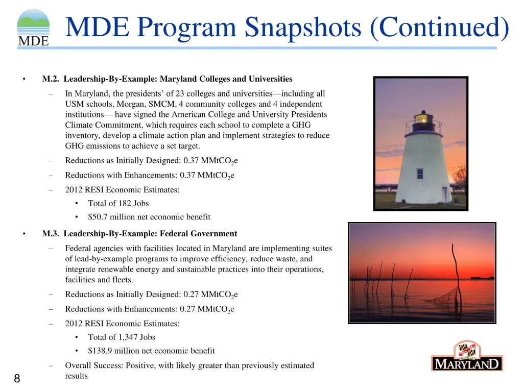 mde program snapshots continued 3
