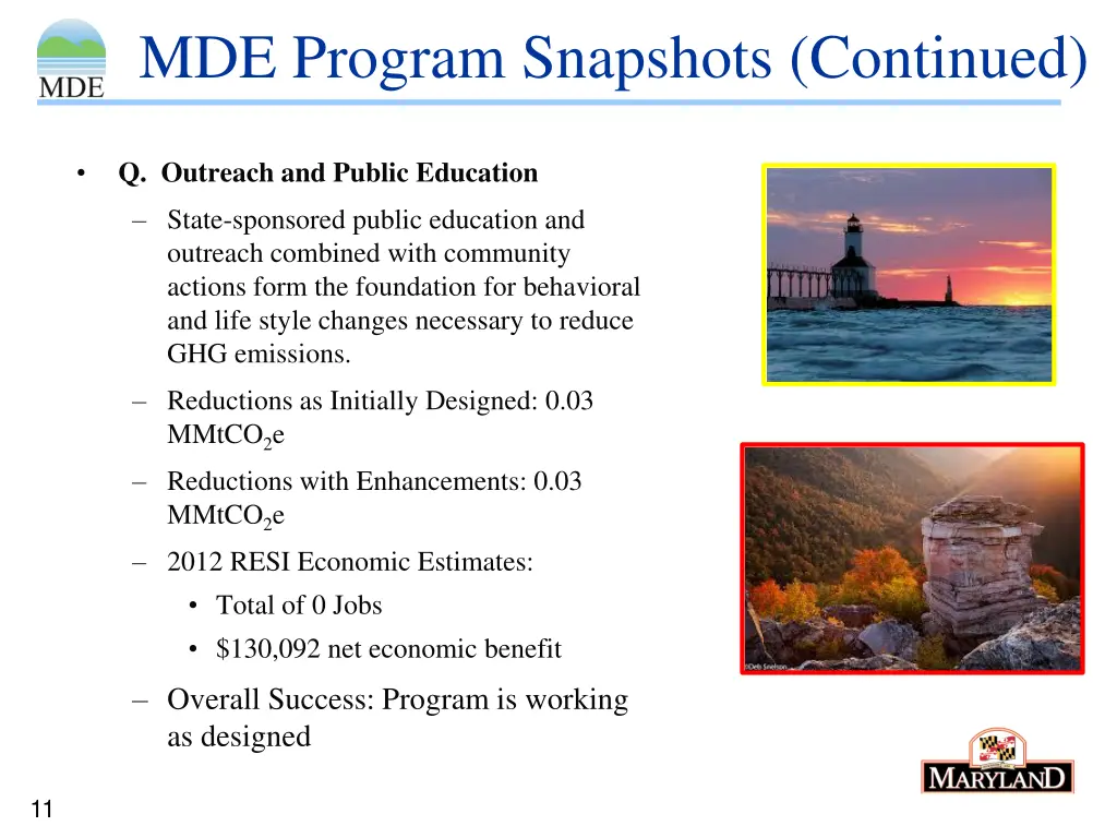 mde program snapshots continued 6