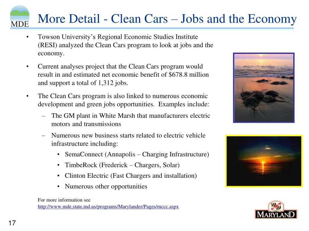 more detail clean cars jobs and the economy