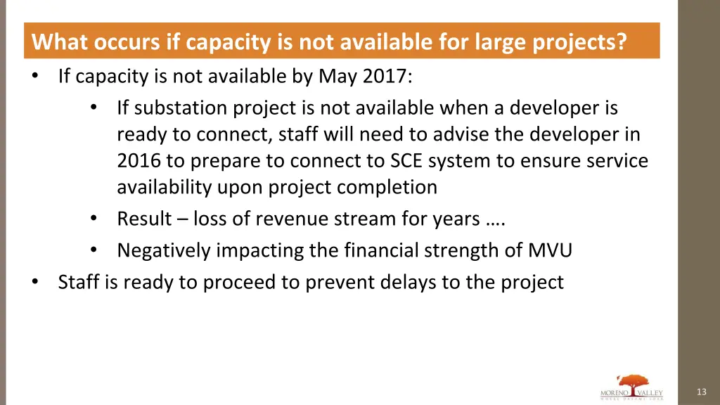 what occurs if capacity is not available