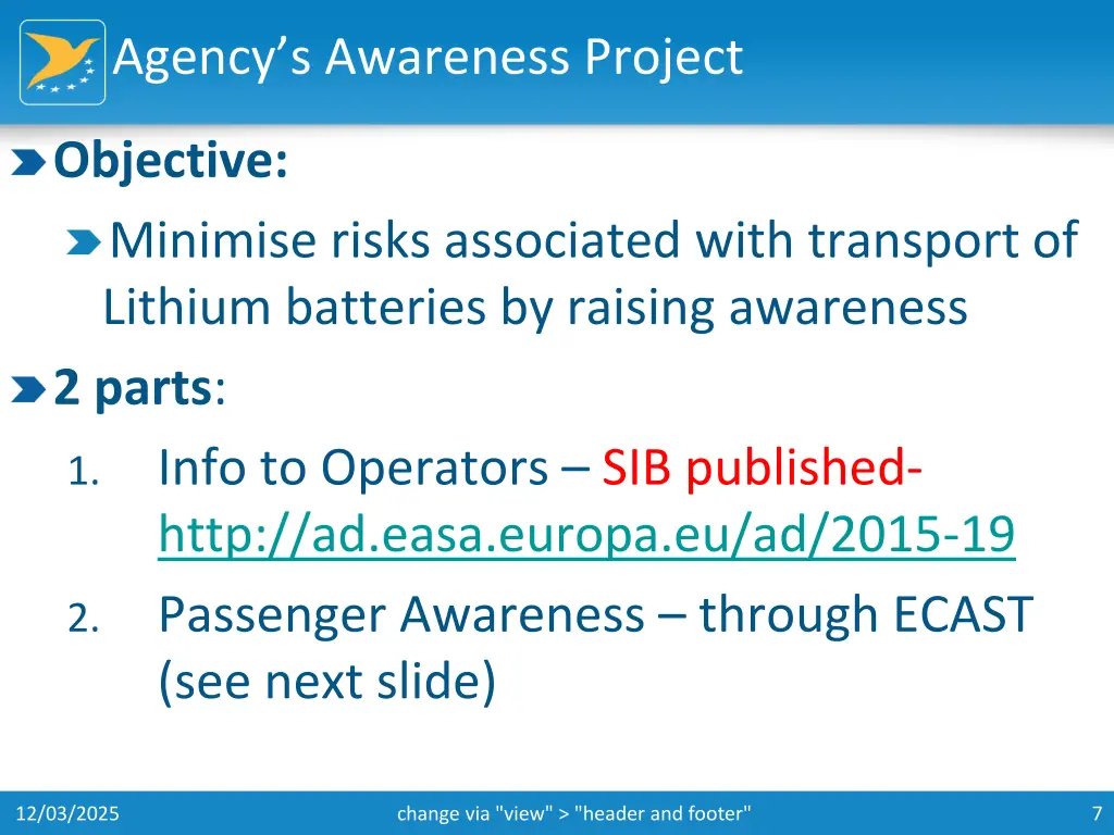 agency s awareness project