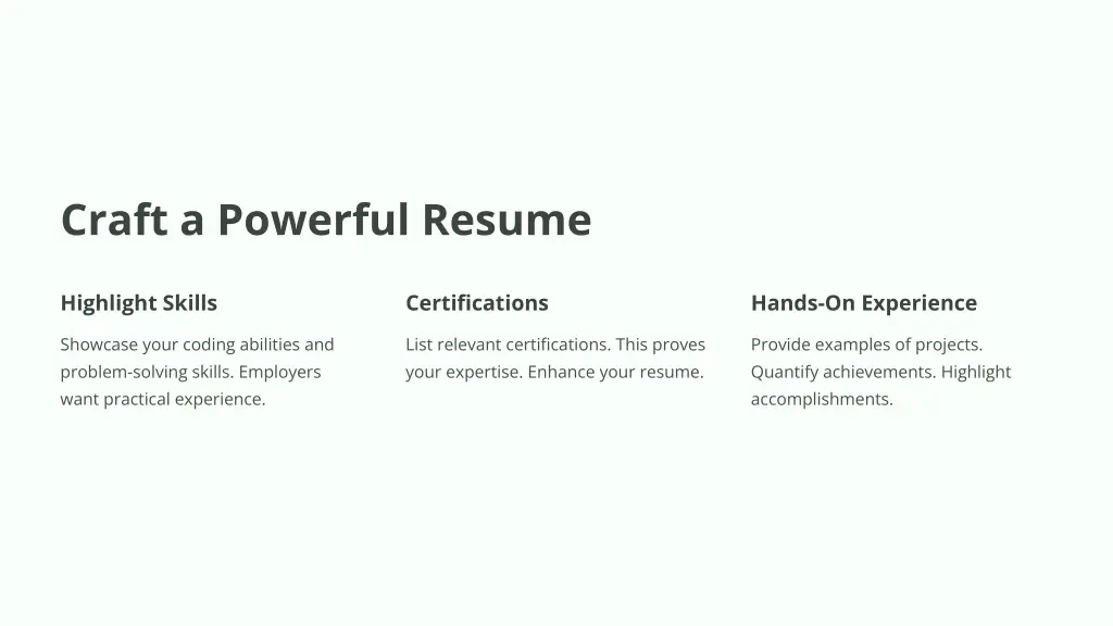 craft a powerful resume