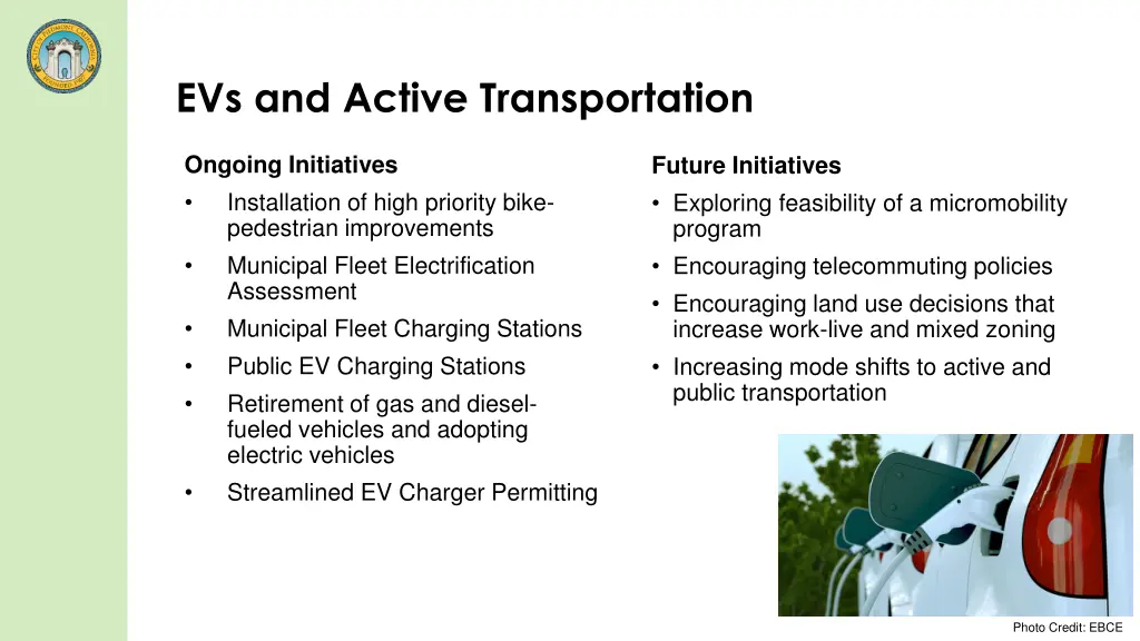 evs and active transportation
