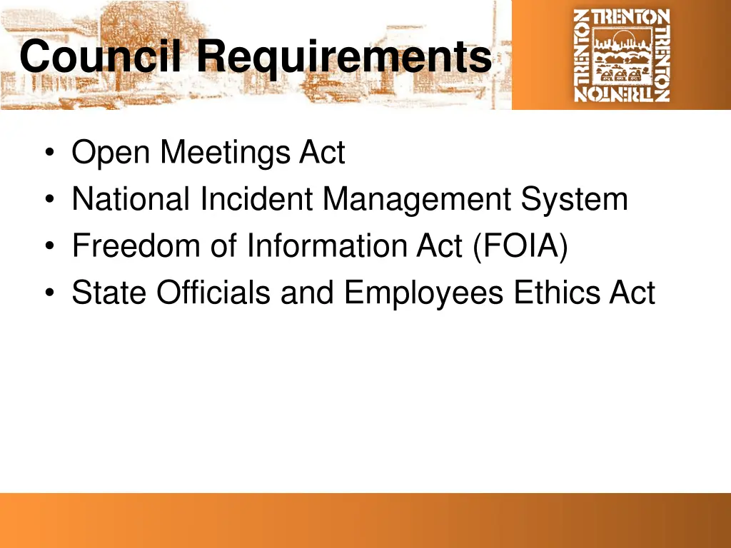 council requirements