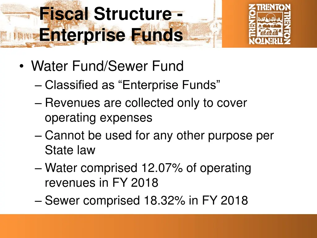 fiscal structure enterprise funds
