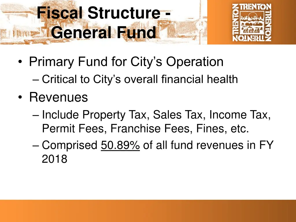 fiscal structure general fund