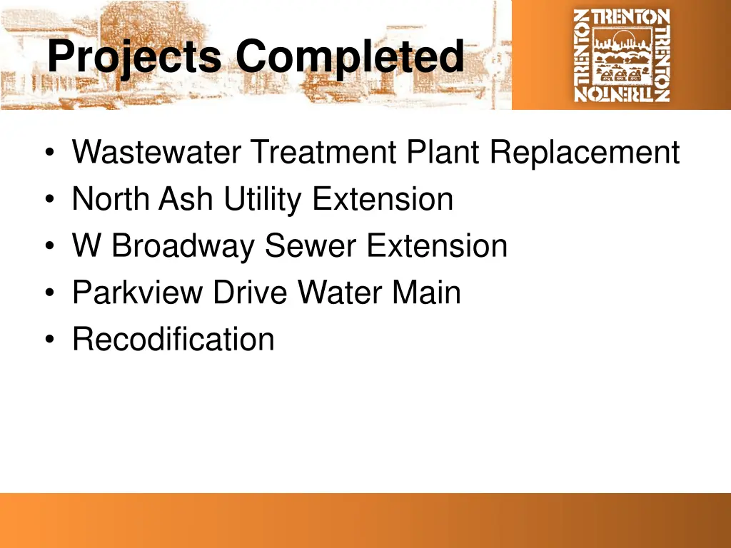projects completed