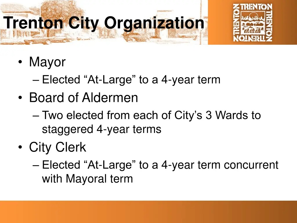 trenton city organization