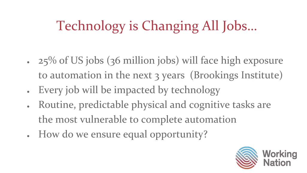 technology is changing all jobs