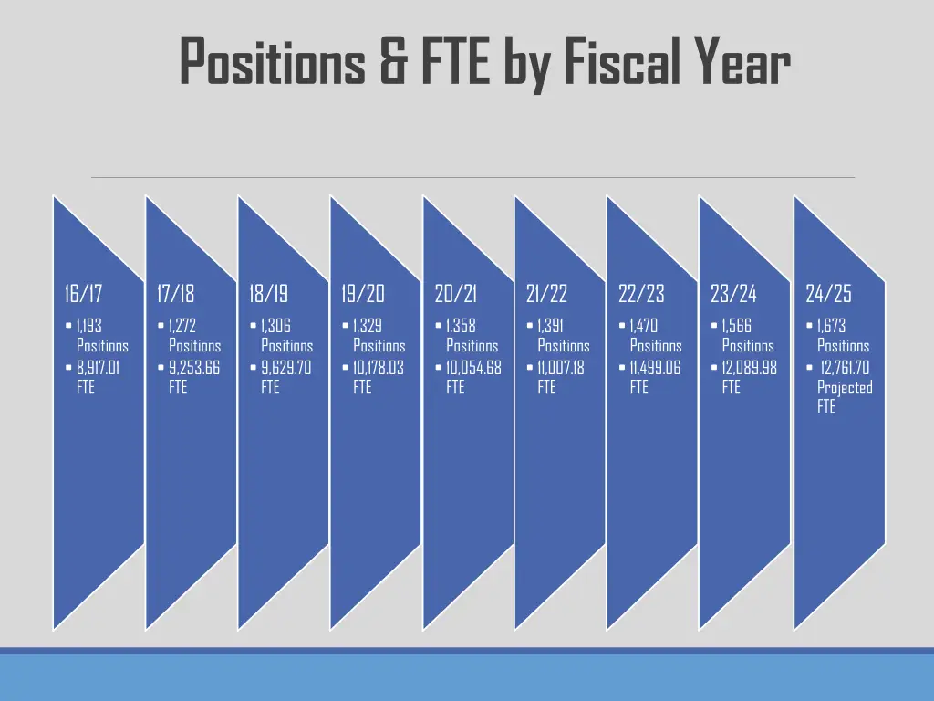 positions fte by fiscal year