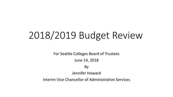 2018 2019 budget review