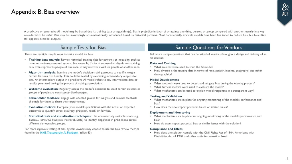 appendix b bias overview