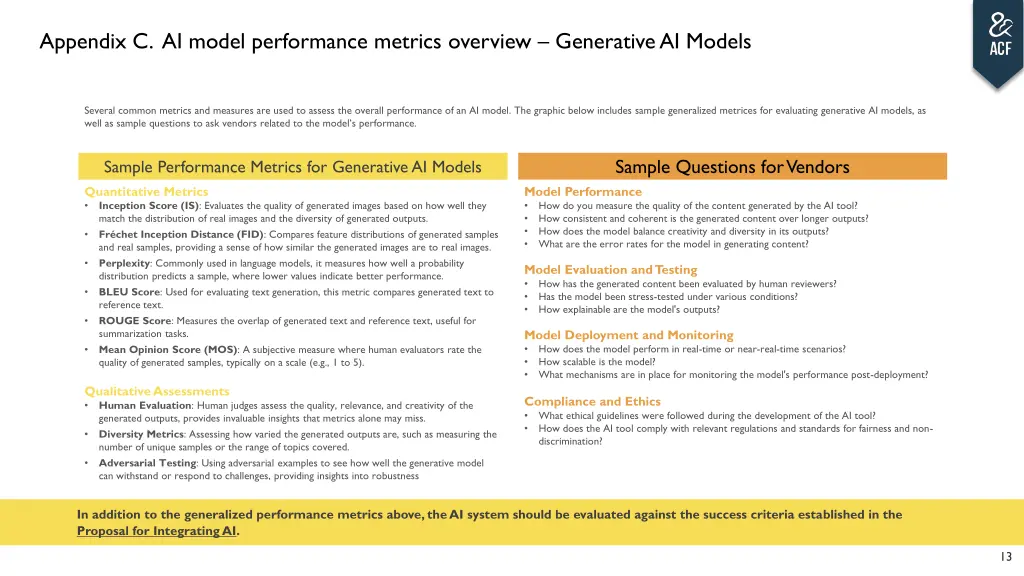 appendix c ai model performance metrics overview 1