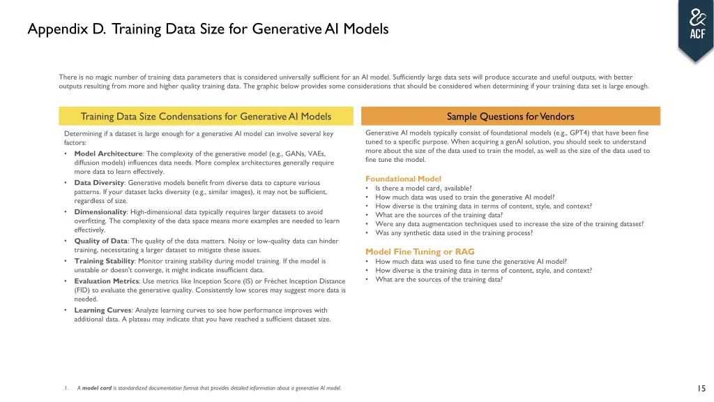 appendix d training data size for generative