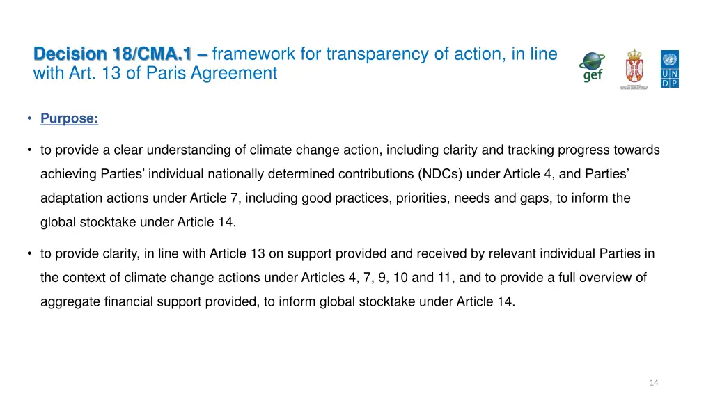 decision 18 cma 1 framework for transparency