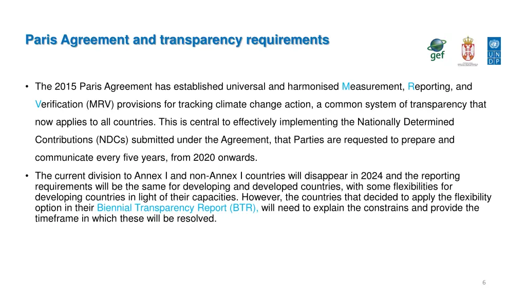 paris agreement and transparency requirements 2