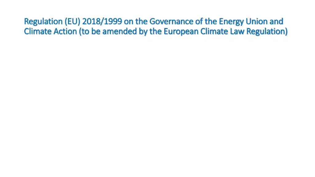 regulation eu 2018 1999 on the governance