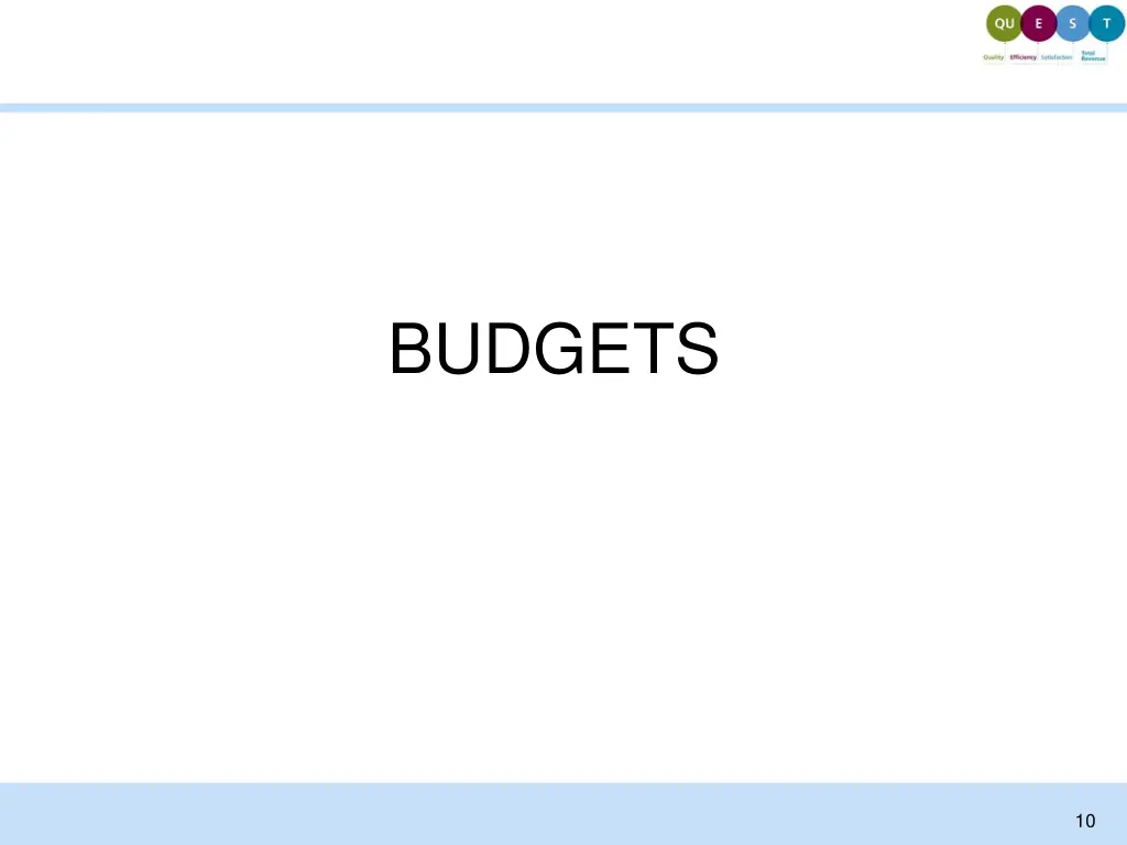 budgets