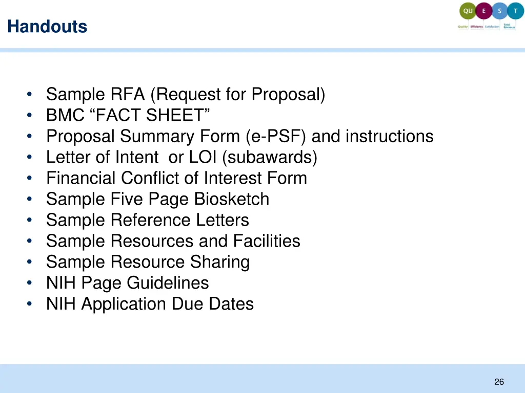 handouts