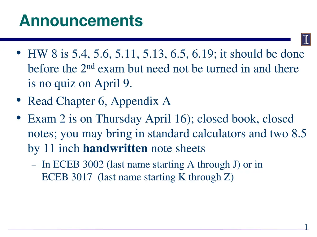 announcements