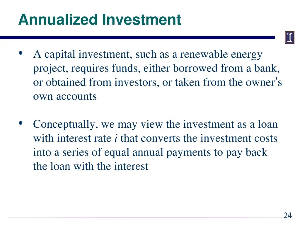annualized investment