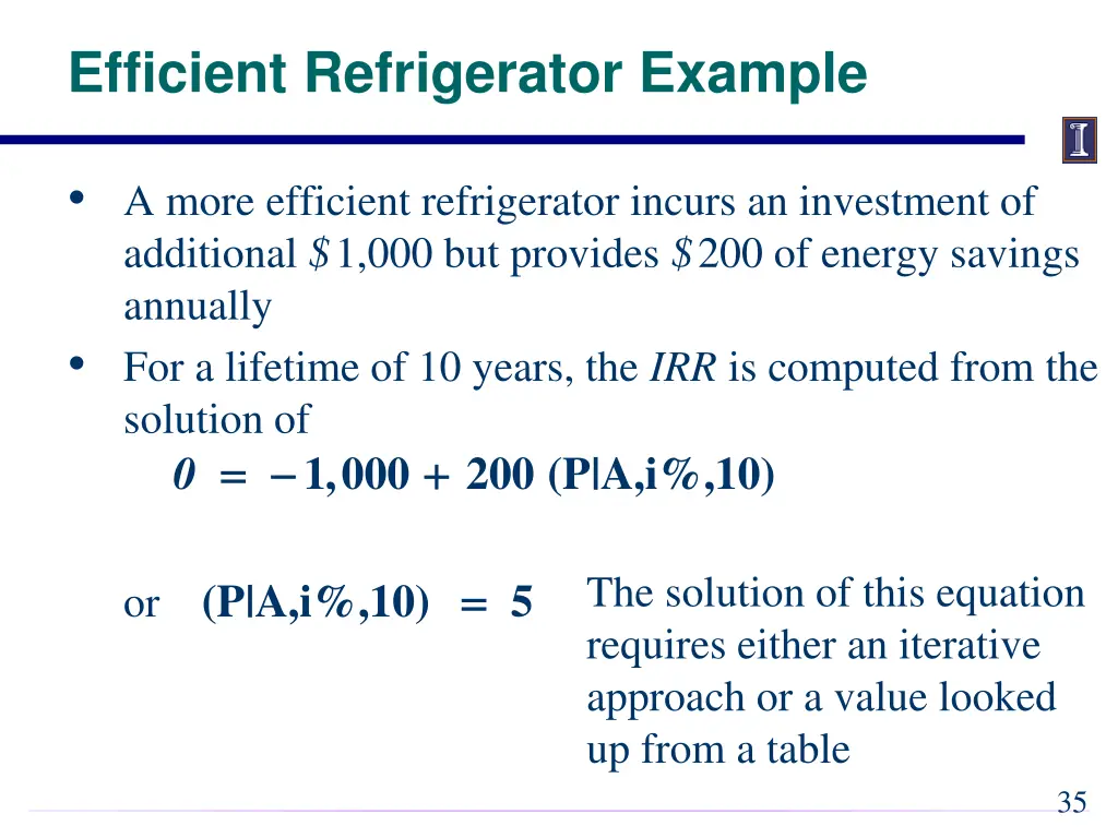 efficient refrigerator example