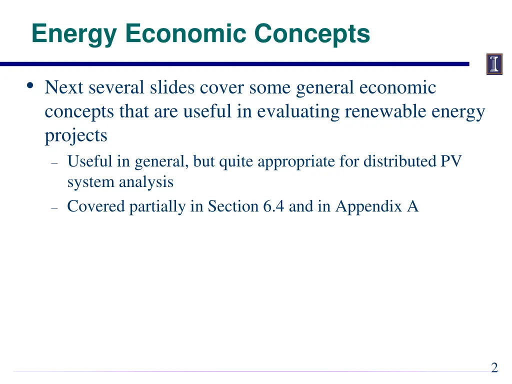 energy economic concepts
