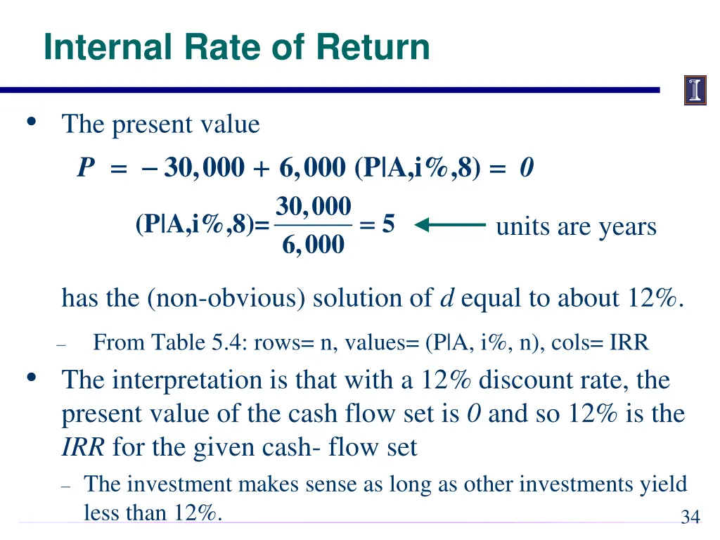 internal rate of return 2