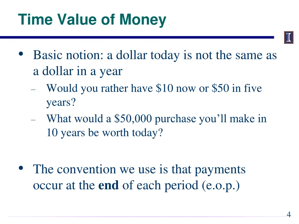 time value of money