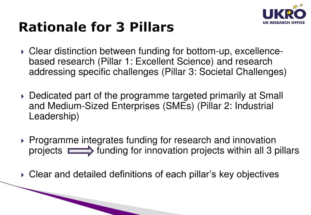 clear distinction between funding for bottom