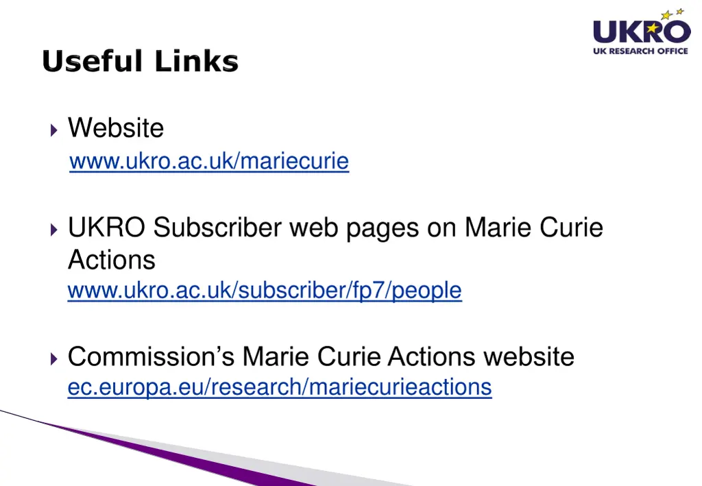 website www ukro ac uk mariecurie