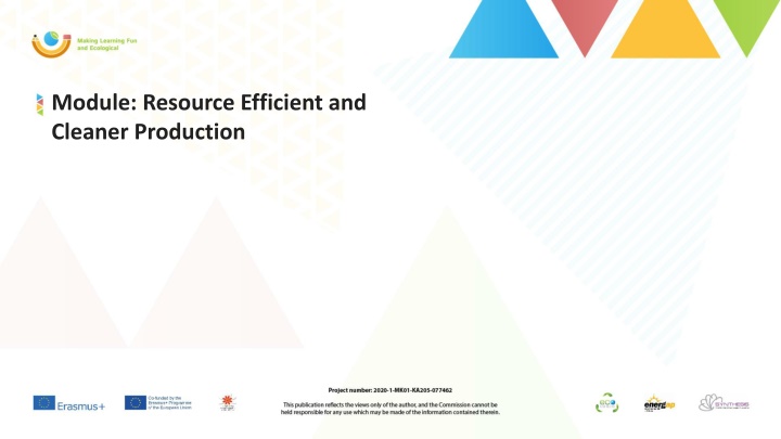 module resource efficient and cleaner production