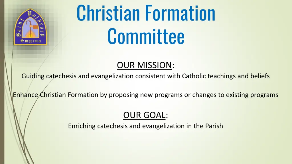 christian formation committee 1