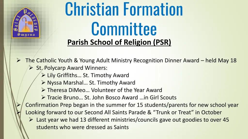 christian formation committee parish school 1