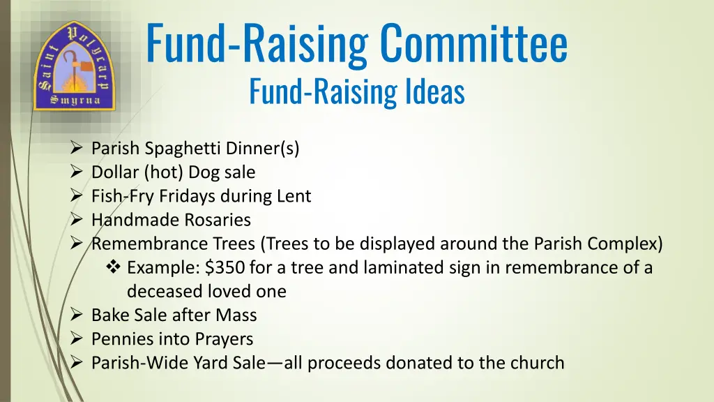 fund raising committee fund raising ideas